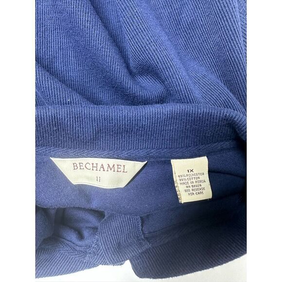 Vintage Bechamel Women’s Short Sleeve Blue Cotton Blend Buttoned Shirt Sz 1X - Picture 5 of 15